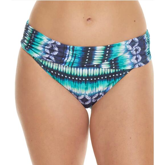 Bleu Rod Beattie Sun Sea & Sand Sarong Hipster Bikini Bottom 4 Navy NWT - Picture 1 of 7